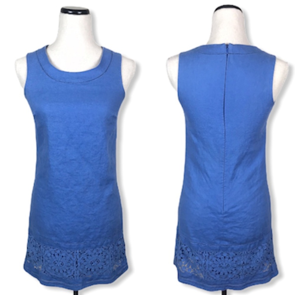 Next 100% linen crochet bottom detail dress